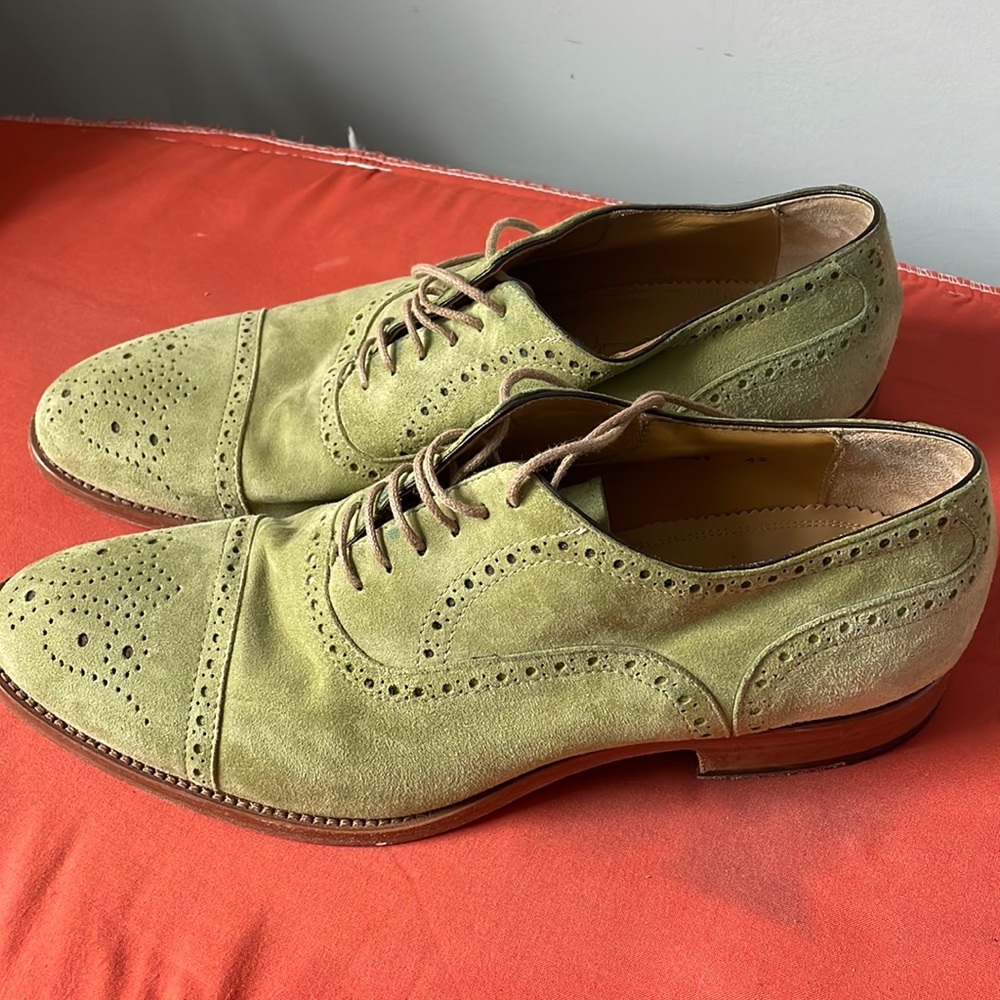 lavorazione artigianale dress shoe. Green made in Italy size 43